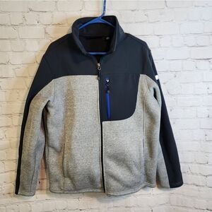 Men's Swiss Tech zip-up fleece sweater, size Medium